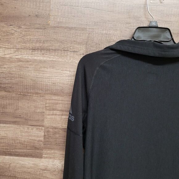 Adidas Climalite Jacket Black Performer‎ Baseline 1/4 Zip Active Womens L - Picture 13 of 13